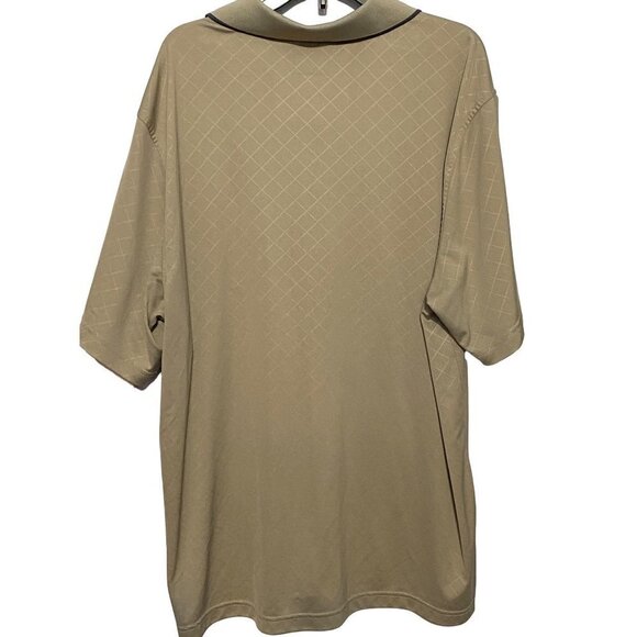 Greg Norman for Tasso Elba Men's Tan Short Sleeves Polo Top Size Large - Picture 2 of 7